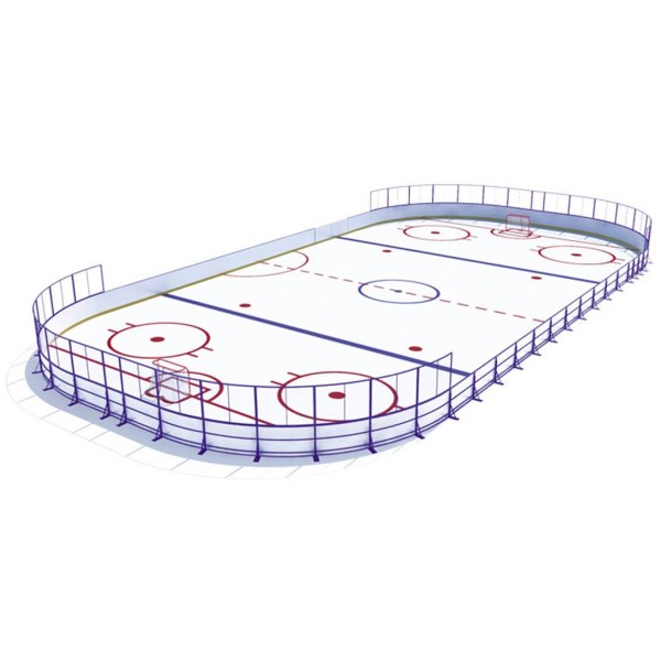 Хоккейный корт 20х10 м. из стеклопластика