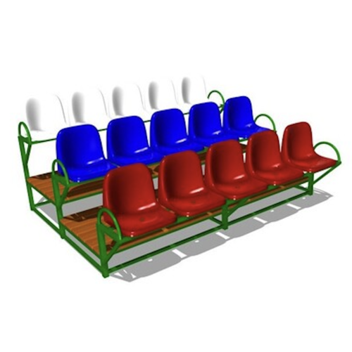 Спортивная трибуна с пластиковыми сиденьями