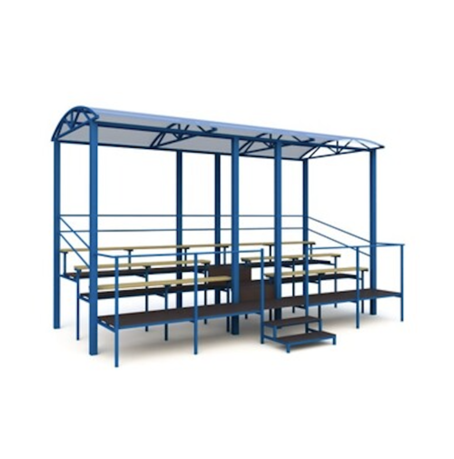 Спортивная трехрядная трибуна с навесом