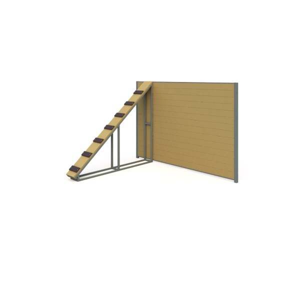 Элемент полосы препятствий Забор с наклонной доской